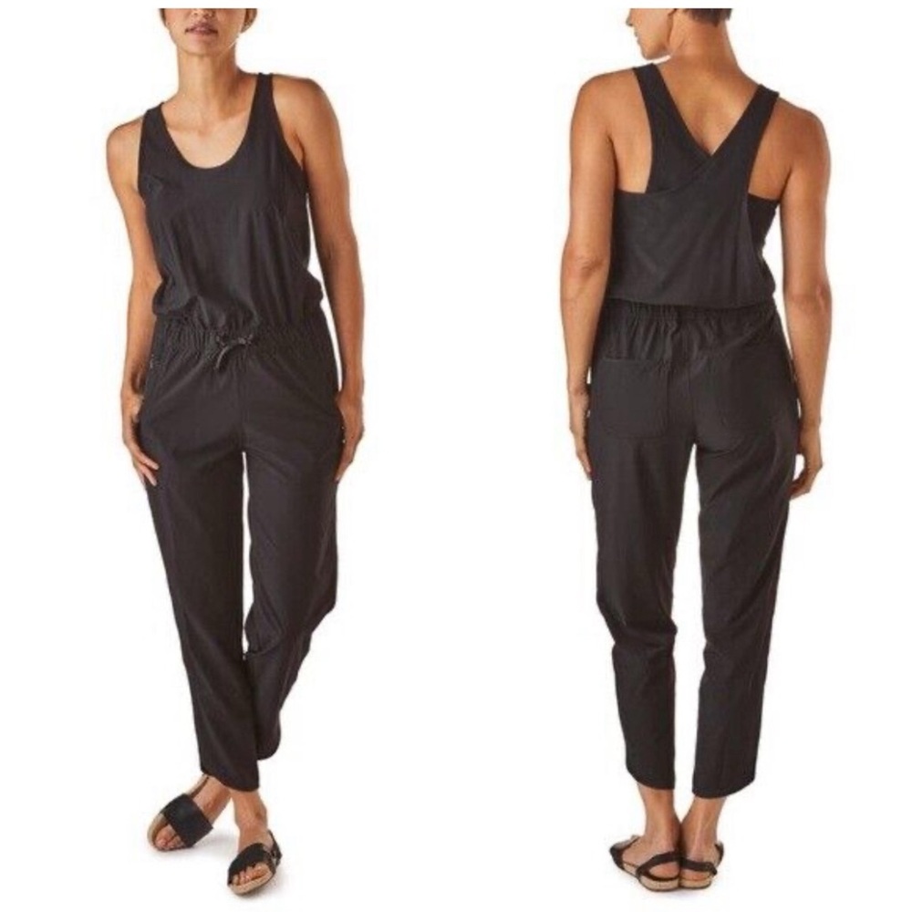 Patagonia Fleetwith Black Sleeveless Jumpsuit